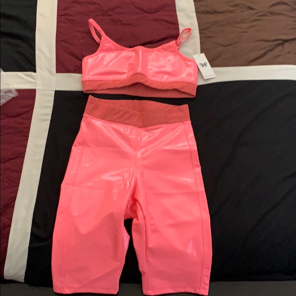 Heroin sport biker short pink set in XS